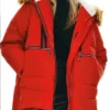 Buy Now Zorga Qaunaq TV-Series North Of North Season 01 Millie Red Puffer Fur Hooded Jacket For Unisex
