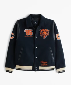 Chicago Bears Navy Blue Varsity Jacket