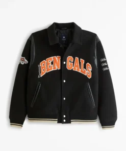 Cincinnati Bengals Black Varsity Jacket