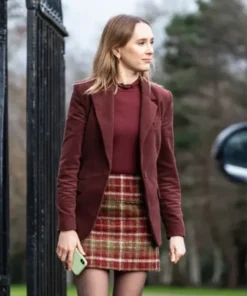Code Of Silence S01 Rose Ayling-Ellis Maroon Blazer
