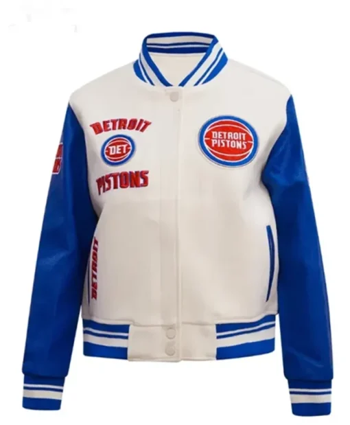 Detroit Pistons Classic Retro Rib Varsity Jacket