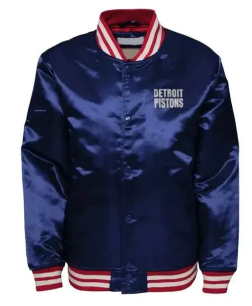 Detroit Pistons Heavyweight Navy Blue Varsity Jacket