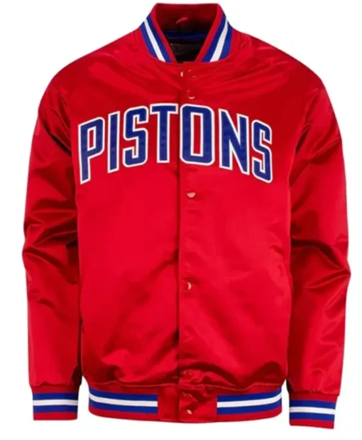 Detroit Pistons Red Varsity Jacket