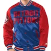 Detroit Pistons Renegade Royal Blue And Red Varsity Jacket