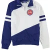 Detroit Pistons White And Blue Track Jacket