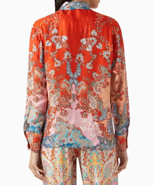 I Jack Wright S01 Nikki Amuka-Bird Red Paisley Floral Shirt