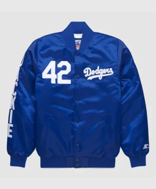 Los Angeles Dodgers 42 Blue Varsity Jacket