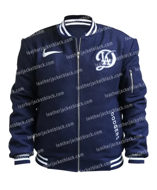 Los Angeles Dodgers Navy Blue Bomber Jacket