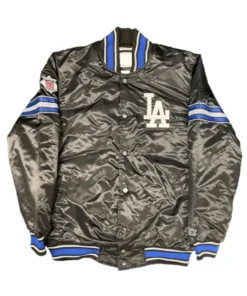 Los Angeles Dodgers Pick And Roll Black Varsity Jacket