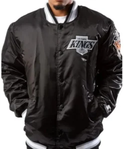 Los Angeles Kings Black Letterman Varsity Jacket