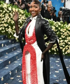 Met Gala 2025 Ayo Edebiri Leather Trench Coat