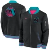 Miami Marlins 2025 Black City Connect Bomber Jacket