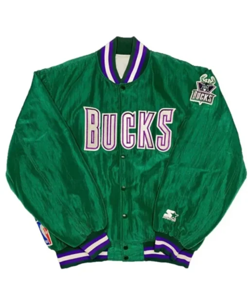 Milwaukee Bucks 90’s Green Varsity Jacket