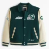 New York Jets Green And OFF-White Varsity Jacket