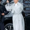 Office Romance 2025 Jennifer Lopez Grey Coat
