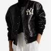 Ralph Lauren Yankees Black Leather Jacket