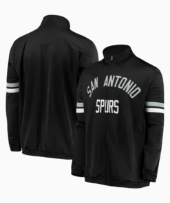 San Antonio Spurs G-III Sports by Carl Banks Veteran Black Track Jacket