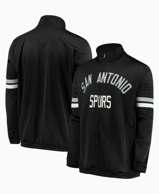 San Antonio Spurs G-III Sports by Carl Banks Veteran Black Track Jacket