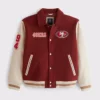 San Francisco 49ers Red And OFF-White Varsity Jacket