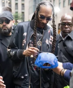 Snoop Dogg NYC 2025 Black Bomber Jacket