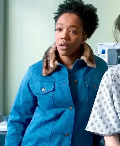 Sorry, Baby 2025 Naomi Ackie Blue Denim Jacket