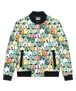 Stegaro Cute Dog Seamless Bomber Jacket