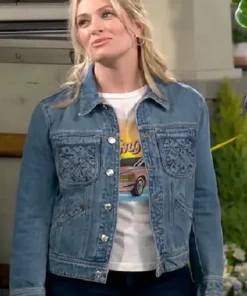 The Neighborhood S07 Beth Behrs Blue Denim Jacket