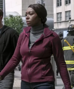 The Night Agent S02 Amanda Warren Maroon Jacket