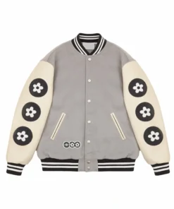 Vandy X Pokémon Pikachu Grey And White Varsity Jacket