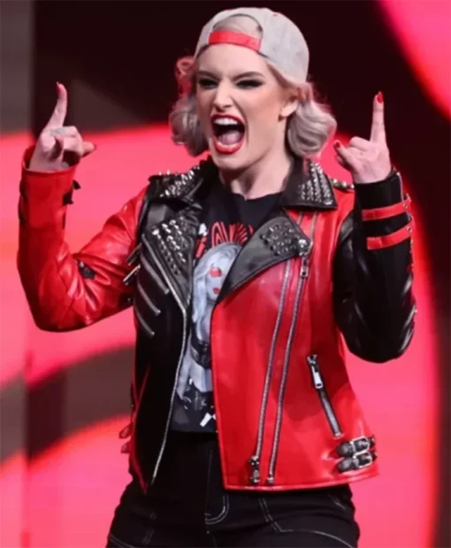 AEW Collision Homecoming 2025 Toni Storm Biker Leather Jacket