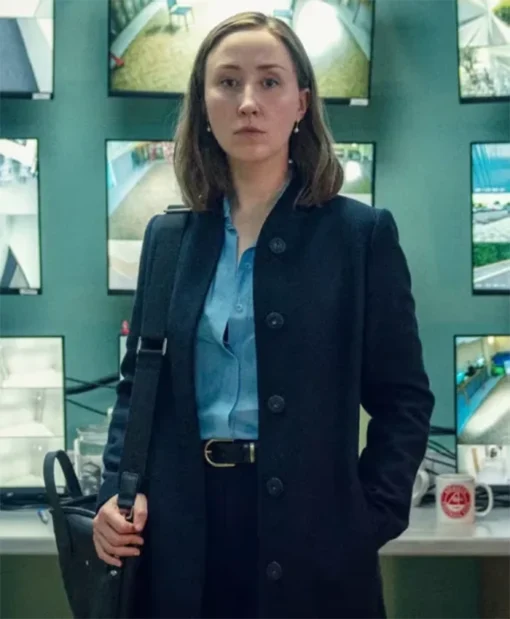 Adolescence S01 Erin Doherty Navy Blue Coat