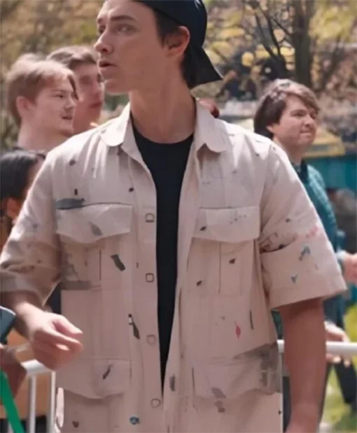 Adults 2025 Will Ropp Paint Splatter Beige Shirt