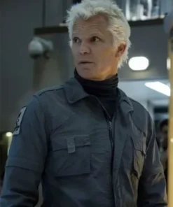 Alien Earth 2025 Timothy Olyphant Black Jacket