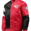 Atlanta Hawks 75th Anniversary Black And Red Varsity Jacket