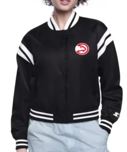 Atlanta Hawks Printed Logo Varsity Jacket