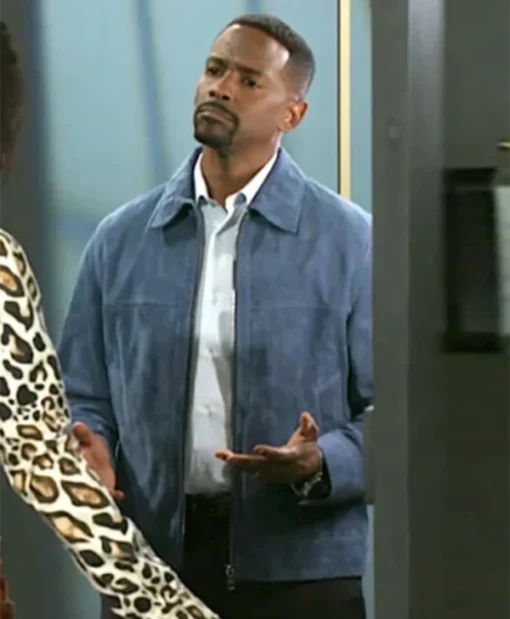 Beyond The Gates S01 Keith D. Robinson Blue Suede Leather Jacket