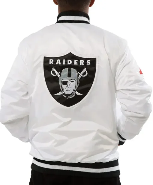 Buy Las Vegas Raiders White Letterman Varsity Jacket For Men And Women