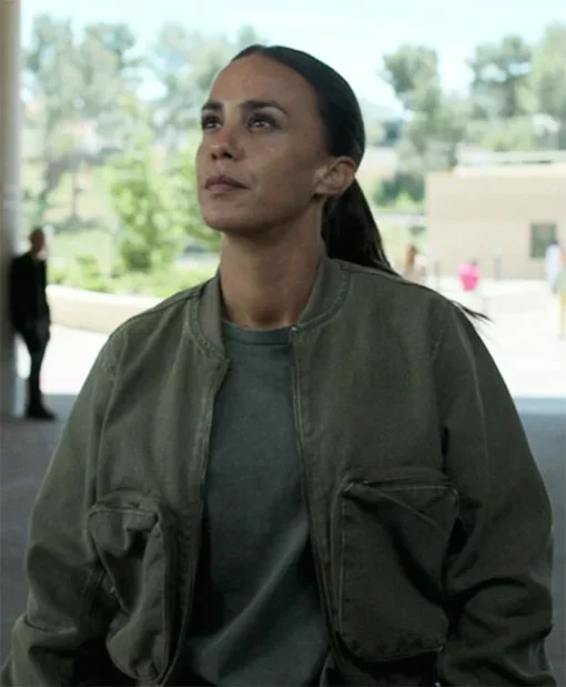 Buy Now Alice Belaïdi Movie K.O. 2025 Kenza Green Bomber Jacket For Unisex