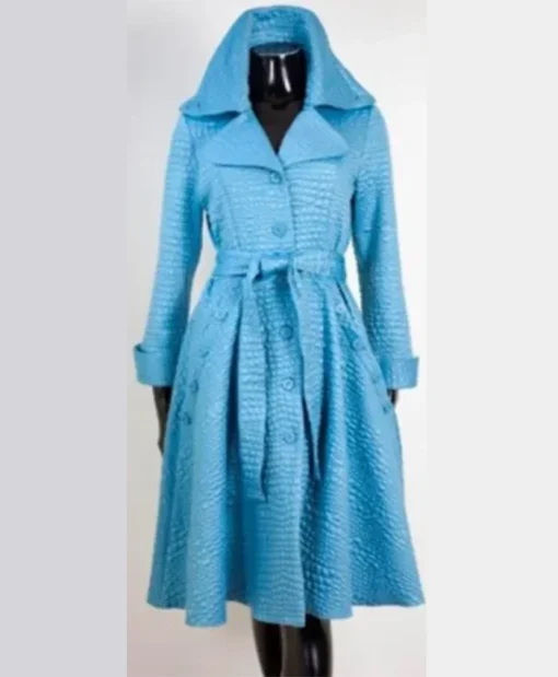 Buy Now Antoinette Dunkerson TV-Series She The People 2025 Terri J. Vaughn Blue Alligator Embossed Coat For Unisex