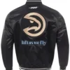 Buy Now Atlanta Hawks 2024 25 City Edition Chenille Black Varsity Jacket For Unisex