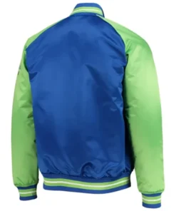 Buy Now Atlanta Hawks Hardwood Classics Reload 3.0 Royal Blue And Green Varsity Jacket For Unisex