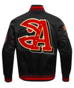 Buy Now Atlanta Hawks Mashup Classic Rib Black Varsity Jacket For Men And Women
