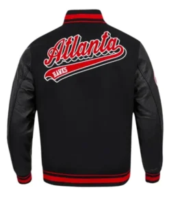 Buy Now Atlanta Hawks Script Tail Black Varsity Jacket For Men And Women