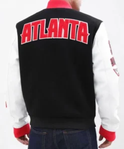 Buy Now Atlanta Hawks White And Black Varsity Jacket For Men And Women