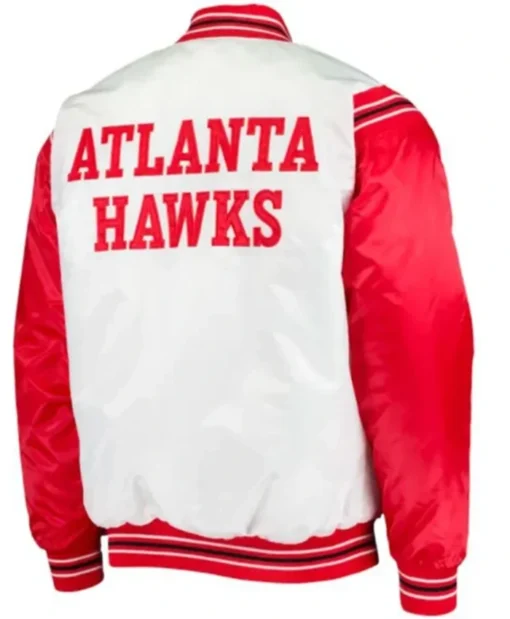 Buy Now Atlanta Hawks White And Red Letterman Varsity Jacket For Men And Women