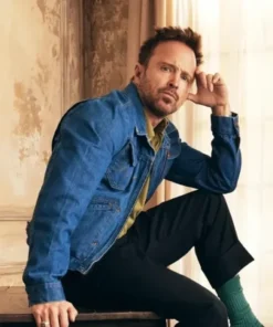 Buy Now Brion Movie Ash 2025 Aaron Paul Blue Denim Jacket For Men And Women
