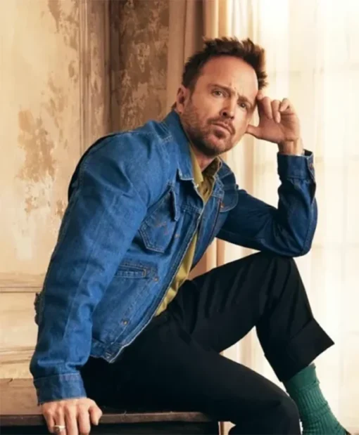 Buy Now Brion Movie Ash 2025 Aaron Paul Blue Denim Jacket For Men And Women