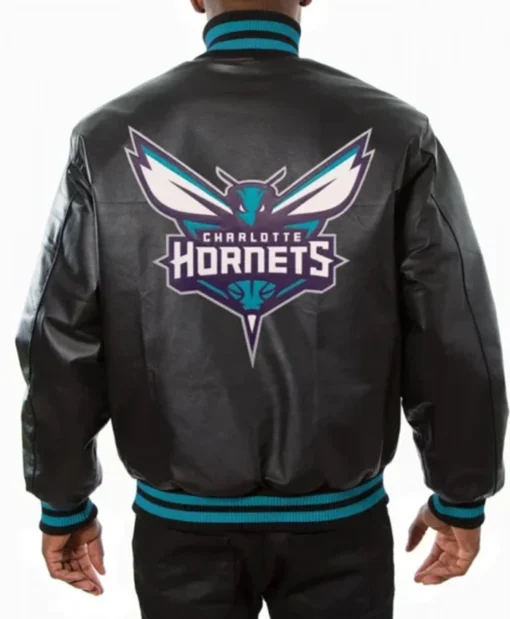Buy Now Charlotte Hornets Black Leather Varsity Jacket For Men And Women