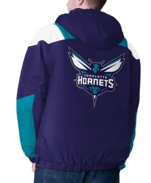 Buy Now Charlotte Hornets Charger Purple And Teal Blue Half-Zipper Pullover Jacket For Unisex