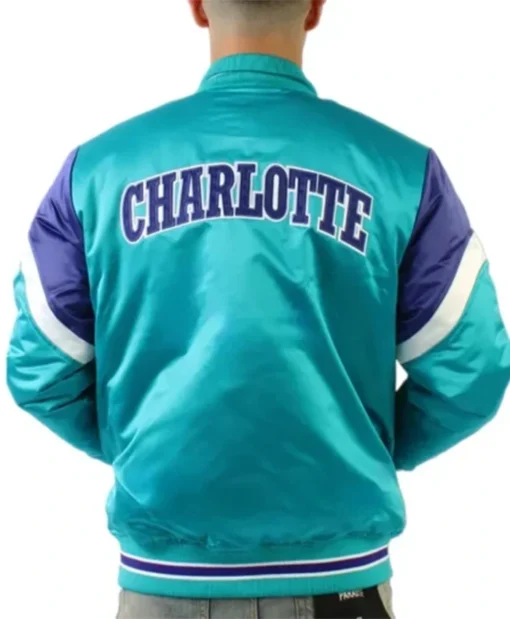 Buy Now Charlotte Hornets Eastern Aqua Blue Varsity Jacket For Men And Women